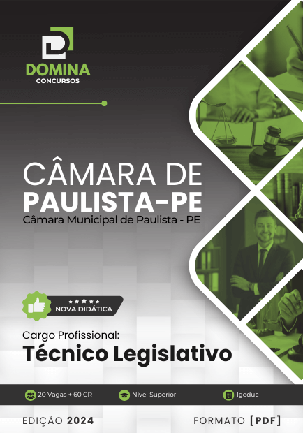 Apostila Técnico Legislativo Câmara Paulista PE 2024