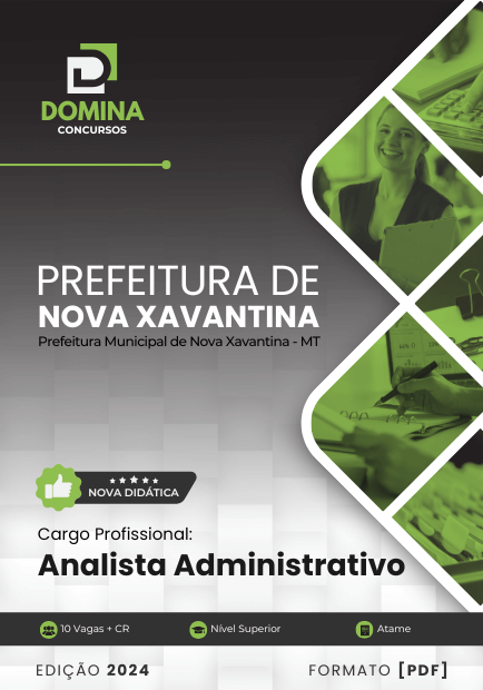 Apostila Analista Administrativo Nova Xavantina MT 2024