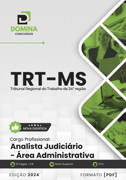 Apostila Analista Judiciário Área Administrativa TRT MS 2024