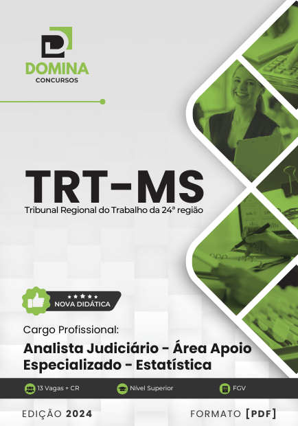 Apostila Analista Judiciário Estatística TRT MS 2024