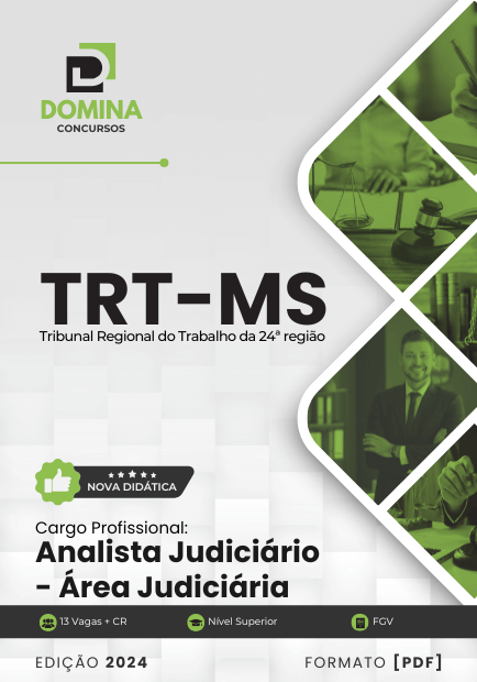 Apostila Analista Judiciário Área Judiciária TRT MS 2024