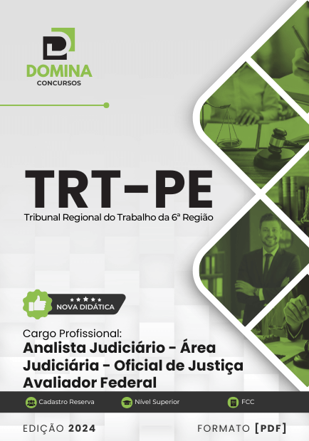 Apostila Analista Judiciário Oficial Justiça Avaliador Federal TRT PE 2024