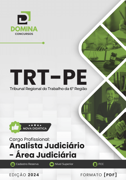 Apostila Analista Judiciário Área Judiciária TRT PE 2024