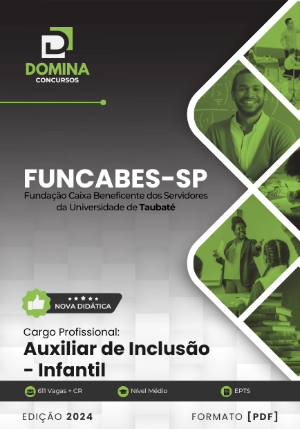 Apostila Auxiliar de Inclusão FUNCABES SP 2024