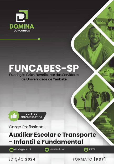 Apostila Auxiliar Escolar e Transporte Infantil FUNCABES SP 2024