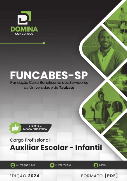 Apostila Auxiliar Escolar FUNCABES SP 2024