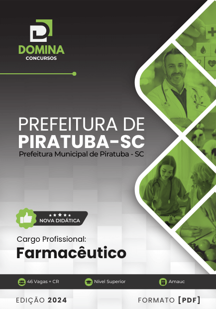 Apostila Farmacêutico Piratuba SC 2024