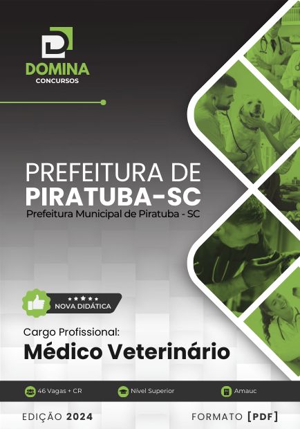 Apostila Médico Veterinário Piratuba SC 2024