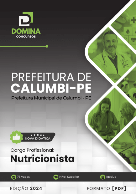 ApostilaApostila Nutricionista Calumbi PE 2024 Nutricionista São Pedro dos Ferros MG 2024