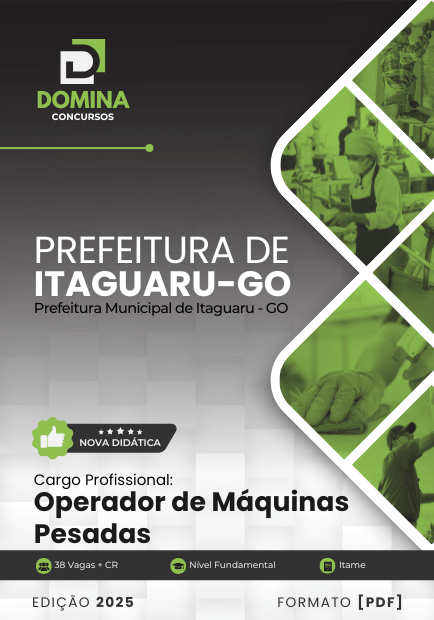 Apostila Operador de Máquinas Pesadas Itaguaru GO 2025