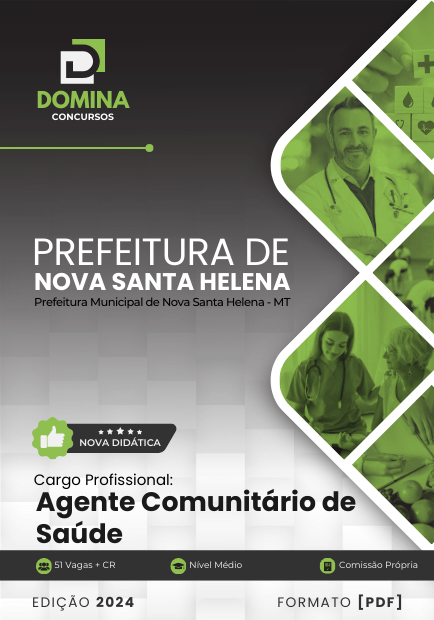 Apostila Agente Comunitário Saúde Nova Santa Helena MT 2024