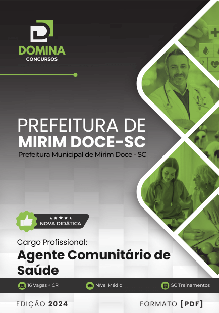 Apostila Agente Comunitário de Saúde Mirim Doce SC 2024