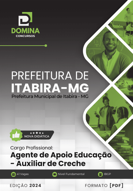 Apostila Auxiliar de Creche Itabira MG 2024