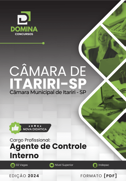 Apostila Agente de Controle Interno Câmara Itariri SP 2024