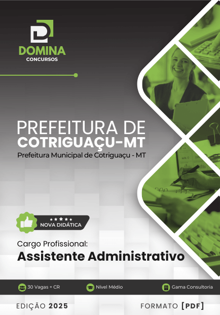 Apostila Assistente Administrativo Cotriguaçu MT 2025