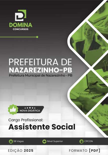 Apostila Assistente Social Nazarezinho PB 2025