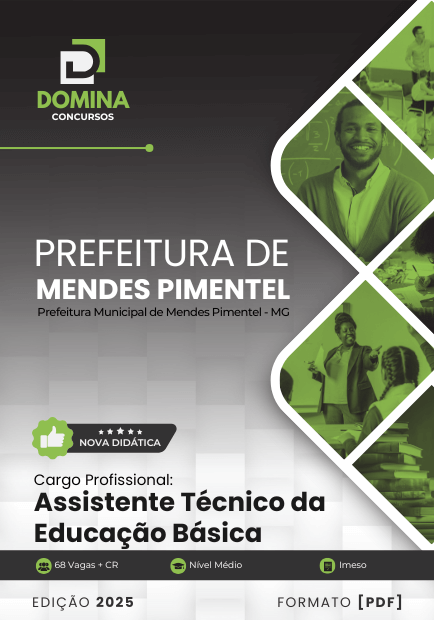 Apostila Assistente Técnico Educação Mendes Pimentel MG 2025