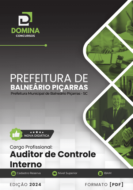 Apostila Auditor Controle Interno Balneário Piçarras SC 2024