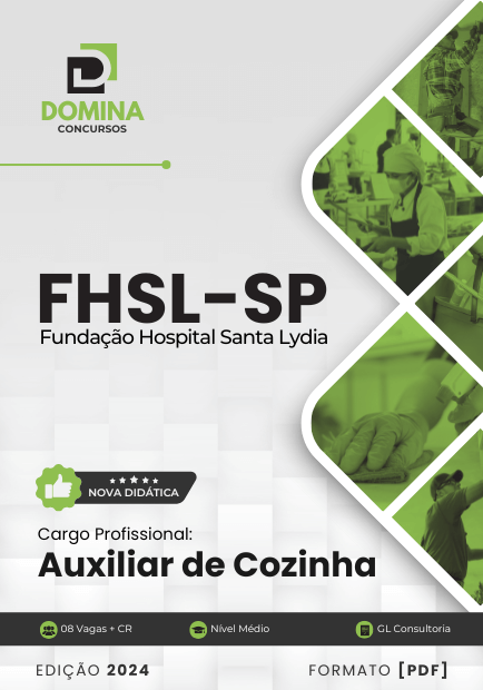 Apostila Auxiliar de Cozinha FHSL SP 2024