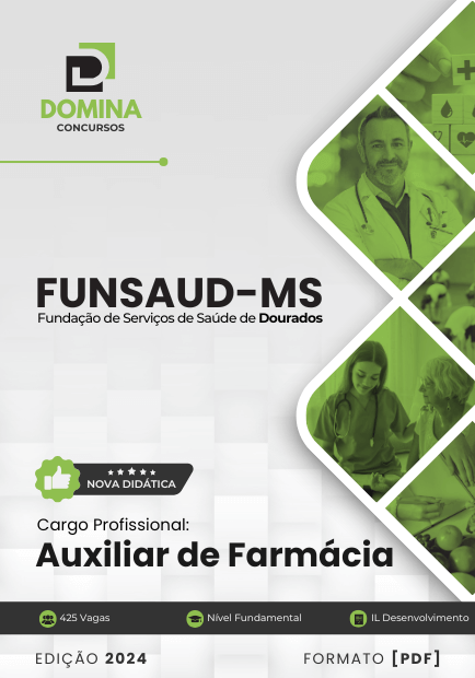 Apostila Auxiliar Farmácia FUNSAUD MS 2025