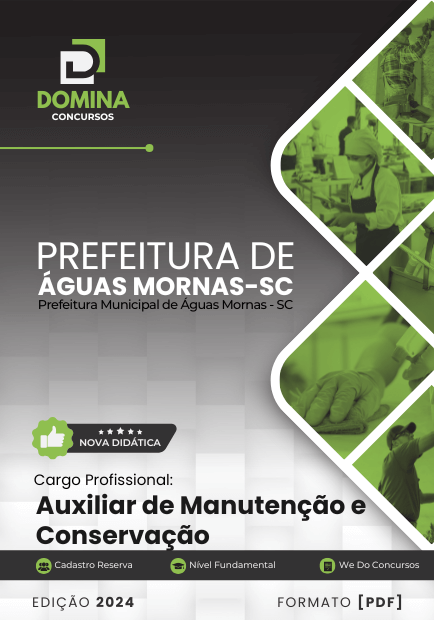 Apostila Auxiliar de Manutenção Águas Mornas SC 2024