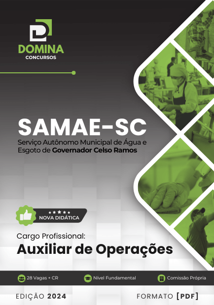 Apostila Auxiliar Operações SAMAE SC 2024