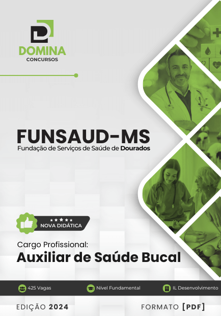 Apostila Auxiliar Saúde Bucal FUNSAUD MS 2025