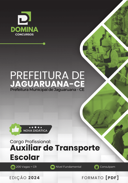 Apostila Auxiliar Transporte Escolar Prefeitura Jaguaruana 2024