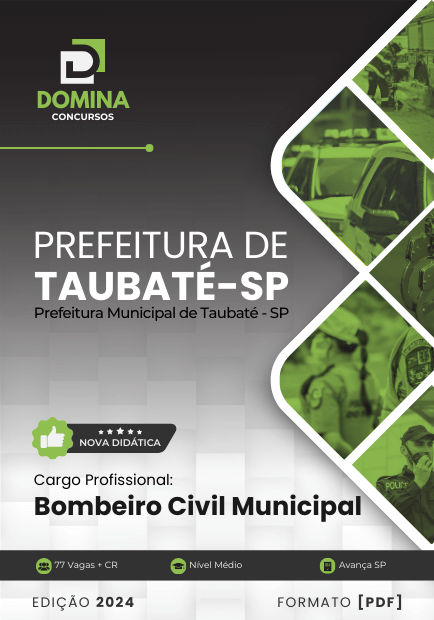 Apostila Bombeiro Civil Municipal Taubaté SP 2024