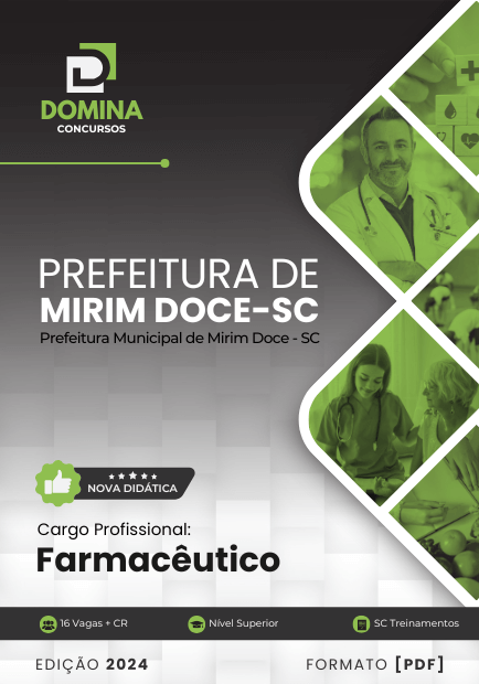 Apostila Farmacêutico Mirim Doce SC 2024