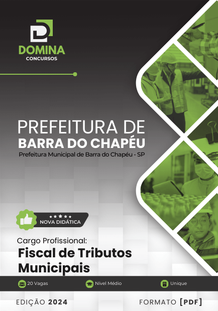 Apostila Fiscal de Tributos Municipais Barra do Chapéu SP 2024