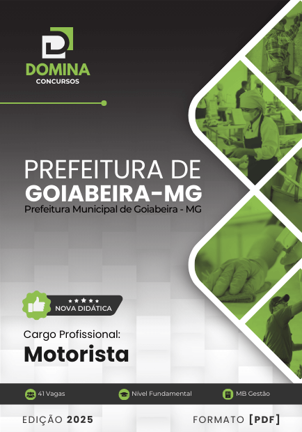 Apostila Motorista Prefeitura Goiabeira MG 2025