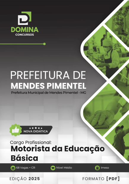 Apostila Motorista Educação Básica Mendes Pimentel MG 2025