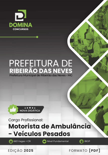 Apostila Motorista de Ambulância Ribeirão das Neves MG 2025