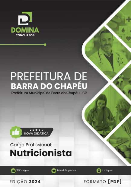 Apostila Nutricionista Barra do Chapéu SP 2024