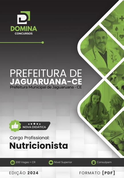 Apostila Nutricionista Prefeitura Jaguaruana CE 2024