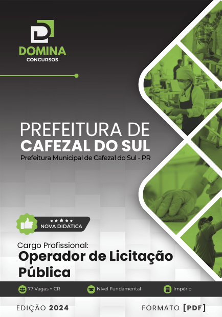 Apostila Operador Licitação Pública Prefeitura Cafezal do Sul PR 2024