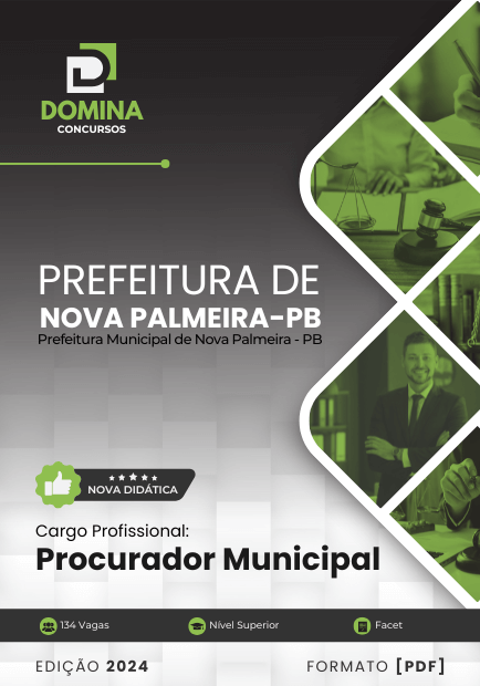 Apostila Procurador Municipal Nova Palmeira PB 2024