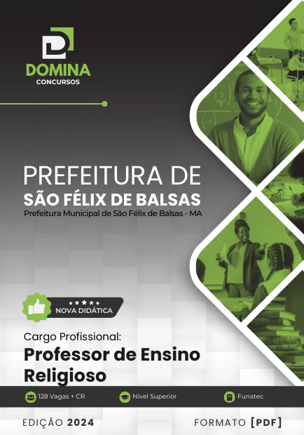 Apostila Professor Ensino Religioso Prefeitura São Félix de Balsas MA 2024