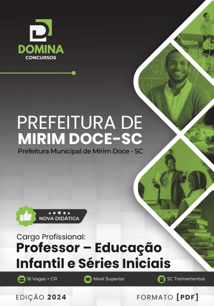 Apostila Professor de Educação Infantil Mirim Doce SC 2024