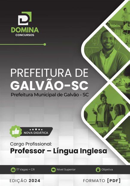 Apostila Professor Língua Inglesa Prefeitura de Galvão SC 2025