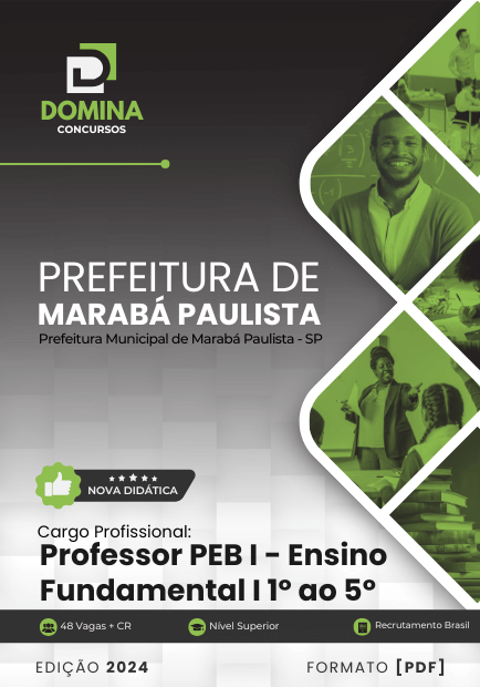 Apostila Professor Ensino Fundamental Marabá Paulista SP 2024