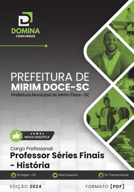 Apostila Professor de História Mirim Doce SC 2024