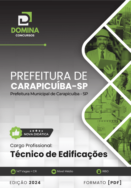 Apostila Técnico de Edificações Carapicuíba SP 2024