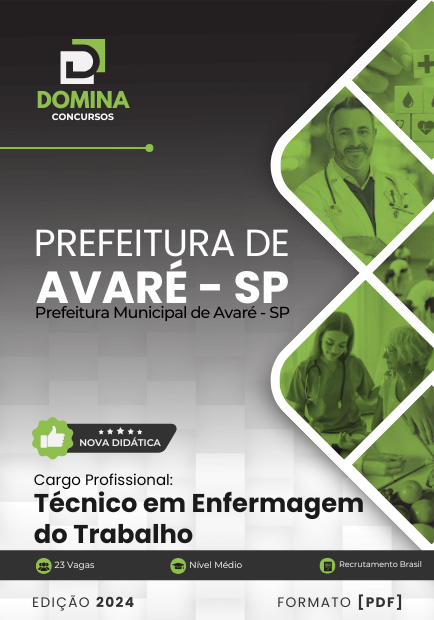 Apostila Técnico de Enfermagem do Trabalho Avaré SP 2024