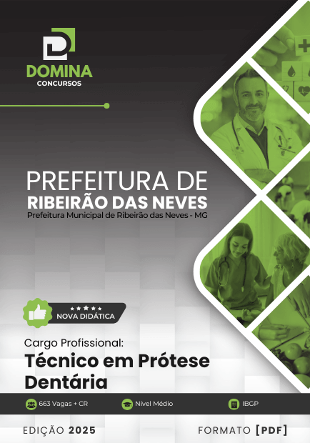 Apostila Técnico Prótese Dentária Ribeirão das Neves MG 2025