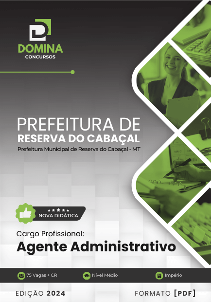 Apostila Agente Administrativo Reserva do Cabaçal MT 2024