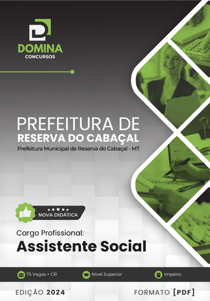 Apostila Assistente Social Reserva do Cabaçal MT 2024