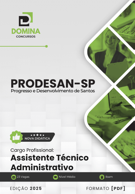 Apostila Assistente Técnico Administrativo Prodesan SP 2025