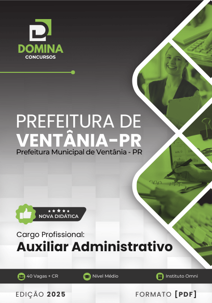 Apostila Auxiliar Administrativo Ventânia PR 2025